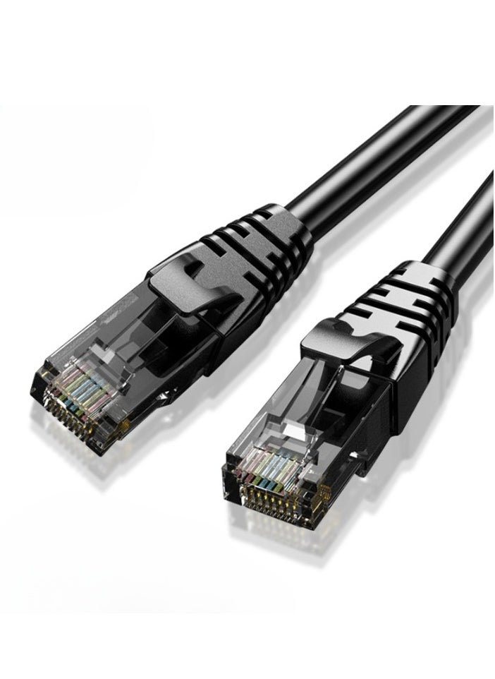 Ethernet Cable, 1000Mbps High Speed Cat Cable, Heavy Duty Flat Internet Lan Patch Cord, Fast Efficient Network Internet Cable With Gold Plated RJ45 Connectors, (1pc, Black)