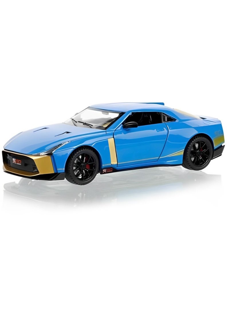 Nissan GT-R50 1:24 Metal Diecast Model Car Toy – Sound & Light Features, Pull Back Action, Perfect for Collectors