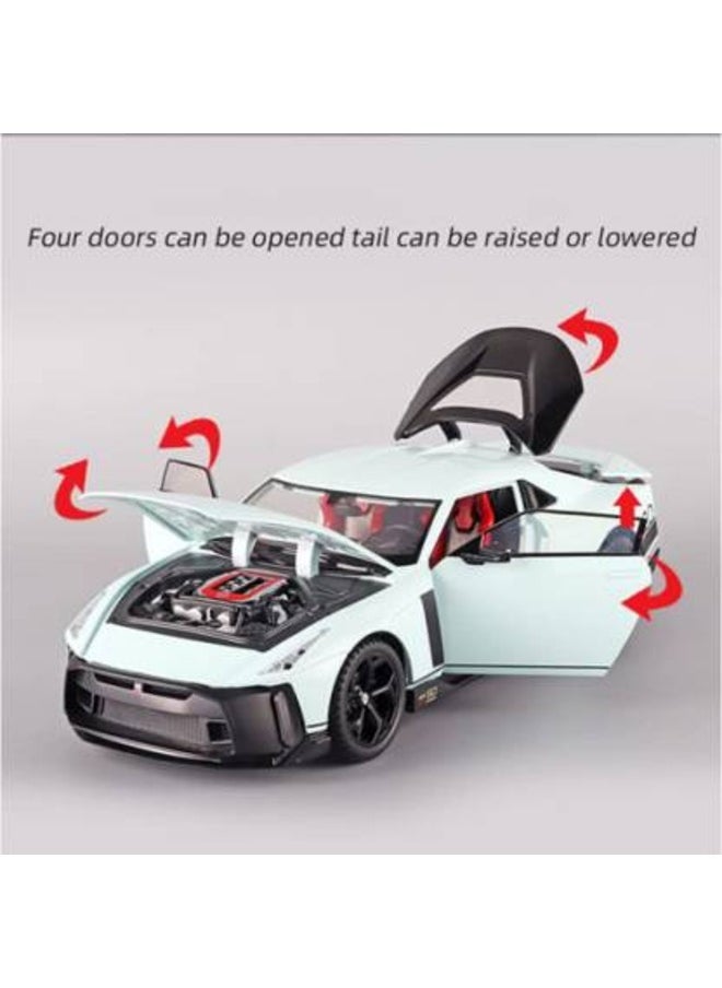 Nissan GT-R50 1:24 Metal Diecast Model Car Toy – Sound & Light Features, Pull Back Action, Perfect for Collectors