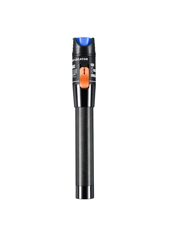 Visual Fault Locator, 1-60km Fiber Optic Red Light Pen, Vfl Optical Fiber Cable Fault Tester, Red Light Pen For Network Fiber Cable Test, Fiber Optic Source Tester Detector Meter, (15mw, Black Blue Orange)