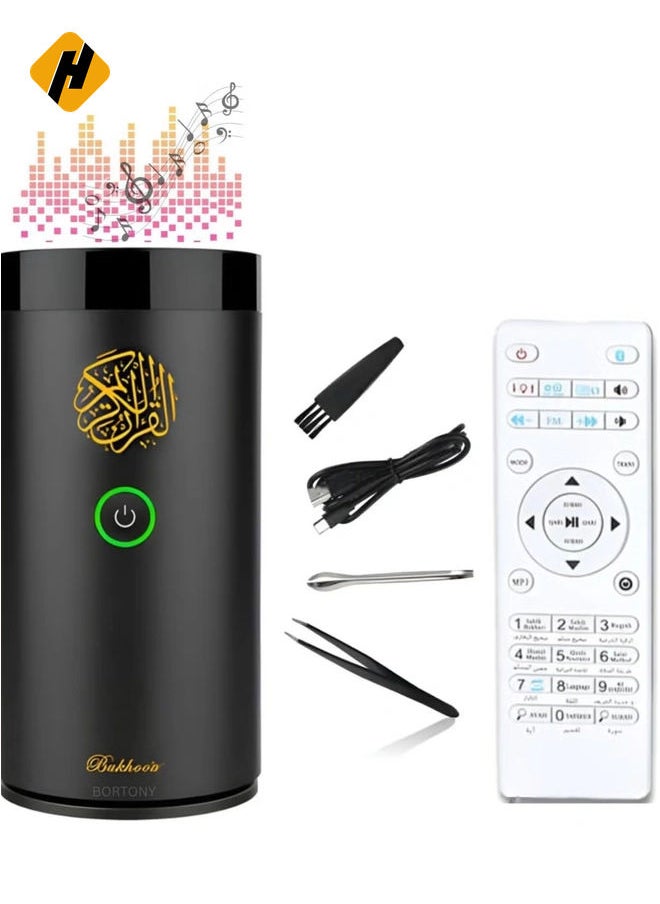 Car Bakhoor with Quran Speaker - Portable Arabian Electronic Aromatherapy Incense Burner, Rechargeable USB-C Quran Speaker, Ramadan Aroma Diffuser