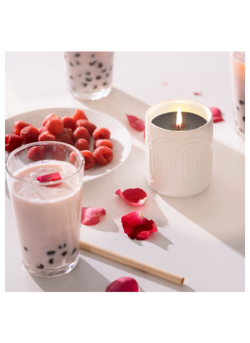 Scented Candle In Ceramic Jar Red Berries & Vanilla/White 45 Hr