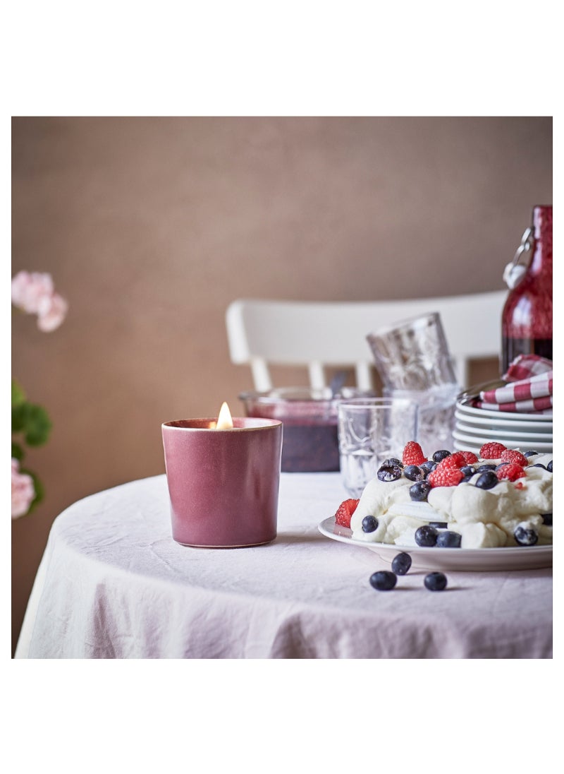 Scented Candle In Ceramic Jar Berries/Red 50 Hr