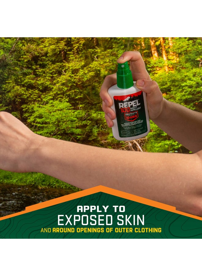 100 Insect Repellent, Pump Spray, 4-Fluid Ounces, 10-Hour Protection