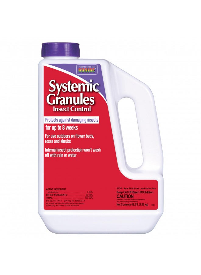 Insect Control Systemic Granules, 4 lbs. Ready-to-Use Water Resistant Long Lasting Protection Outdoor Use