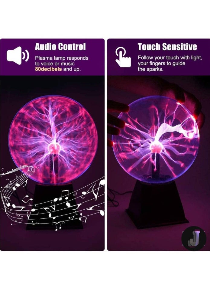 8-Inch Plasma Ball – Touch Sensitive Magic Plasma Lamp for Parties, Home Decor, and Props