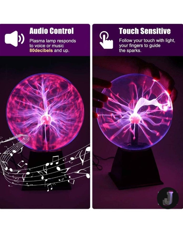 8-Inch Plasma Ball – Touch Sensitive Magic Plasma Lamp for Parties, Home Decor, and Props