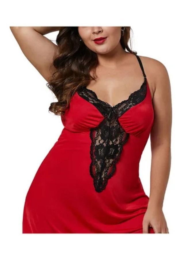 Slip Mesh Floral Lace Babydoll