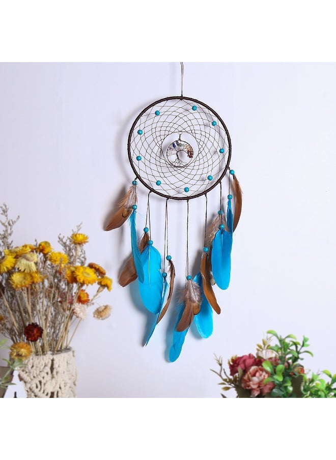 Vintage Style Home Decor Feather Pendant Dreamcatcher Tree of Life Pendant Indoor Decor Aerial Pendant (2 pcs)