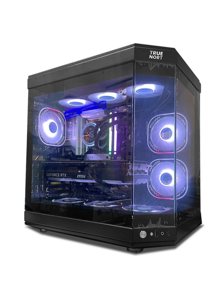 Exonova Gaming PC, Intel Core i5-10400F/ H510 / RX580S/ 8GB RAM / 256GB SSD +1TB HDD/ TrueNort  RGB Black Case/ Windows 11 Pro