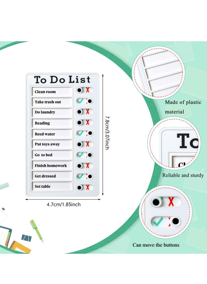 Chore Chart, Daily to Do List, Memo Checklist Board, Portable Detachable Planning Reminder Chart, DIY Home Check Items and Form Good Habit (4 Pcs)