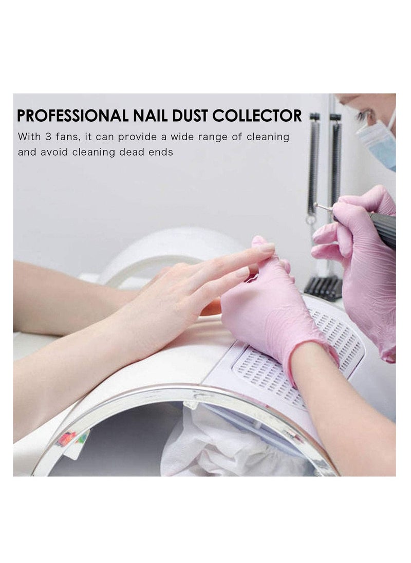 Nail Dust Collector, Vacuum Dust Extractor for Poly Nail and Acrylic, Nail Dust Vacuum Cleaner with Fan for Manicure,