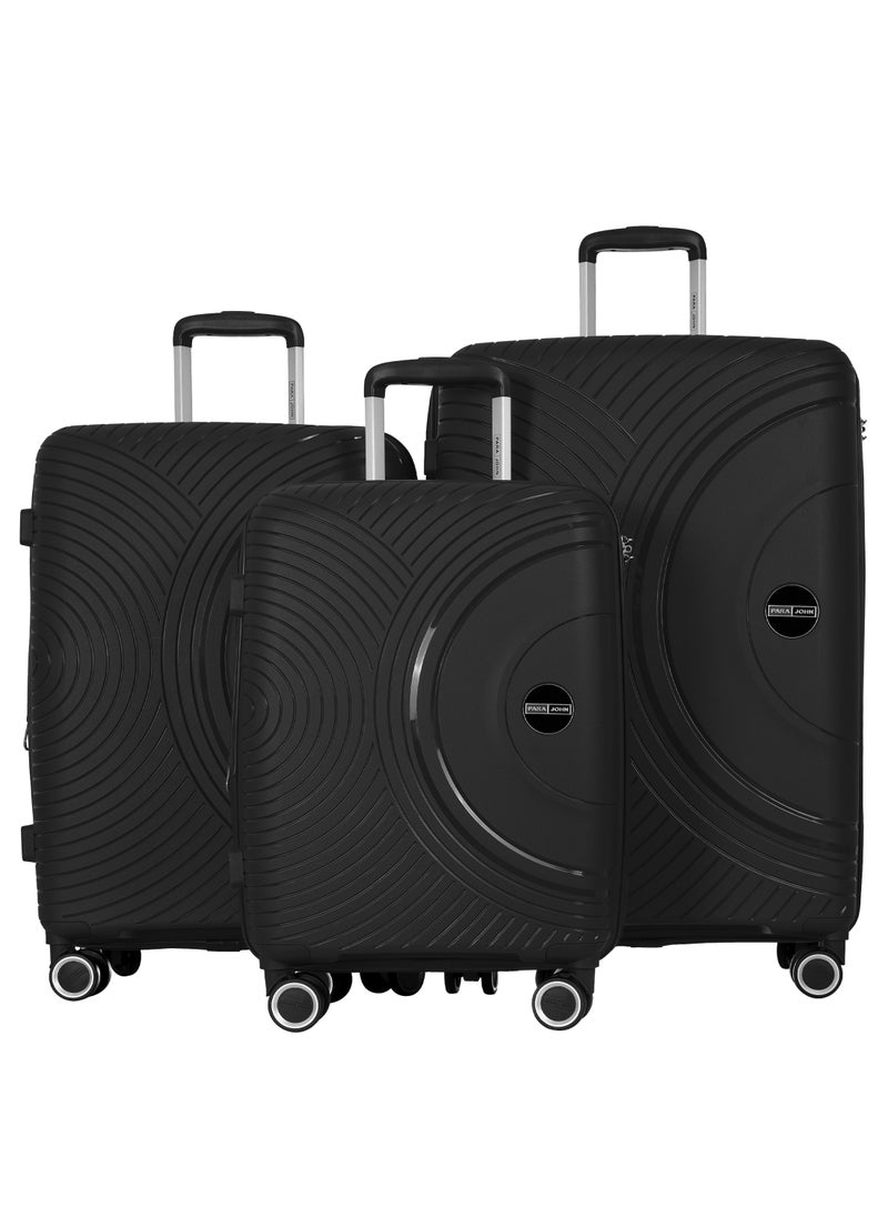 Orbit Polypropylene 3 Pcs Trolley Set- Cosmic Black