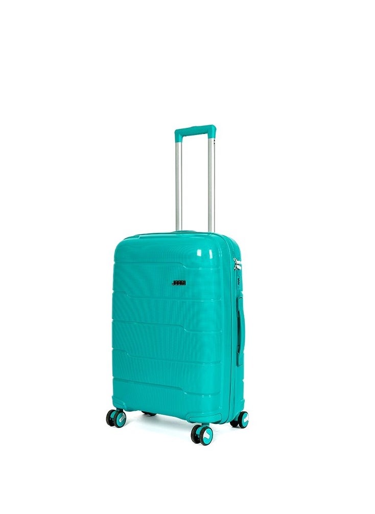 JEEM Luggage & Travel Gear – Unbreakable Lightweight Luggage Set of 3 Durable Suitcase with Double Spinner Wheels PP Material Ideal Luggage Sets for Travel Bag