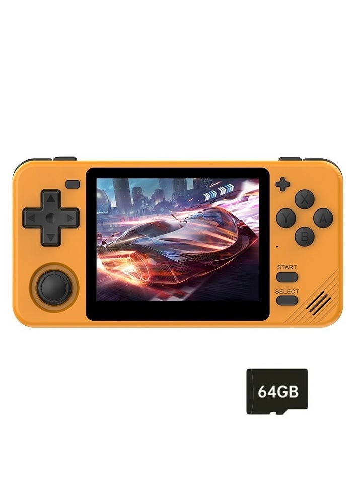 POWKIDDY RGB10X Handheld Game Console, 3.5-inch IPS OCA full lamination Screen Retro Video Game Console Open Source Linux Game Player, Support WiFi u0026 Bluetooth,10000+ Games Portable PSP (Orange,