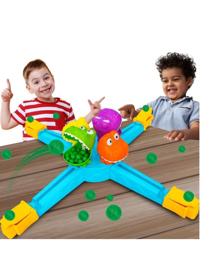 UKR Hungry Crocodile Launchers Electronic Board Game for Kids, Hand-Eye Coordination, Interactive Fun, Engaging Activity for 2 to 4 Players, Ages 3+, 60 x 60 x 5 cm, Multicolor