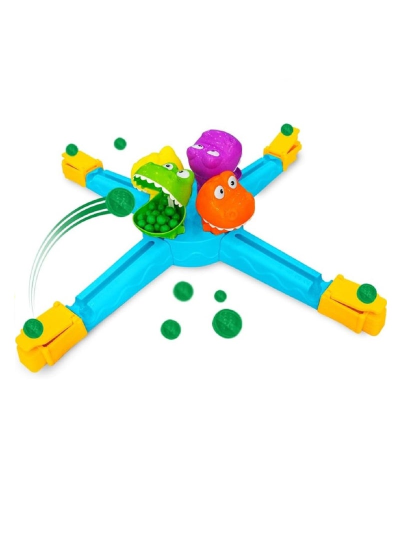 UKR Hungry Crocodile Launchers Electronic Board Game for Kids, Hand-Eye Coordination, Interactive Fun, Engaging Activity for 2 to 4 Players, Ages 3+, 60 x 60 x 5 cm, Multicolor