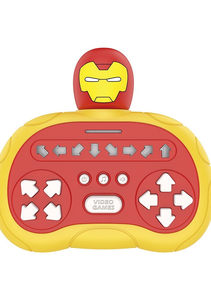 Rhythm Master Speed Push Game Console Palm Dance Machine Children's Puzzle Logic Thinking Challenge Toy【Iron Man】