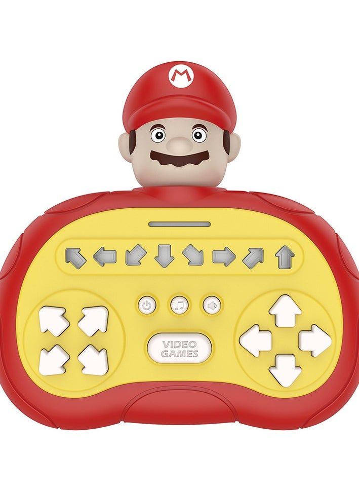 Rhythm Master Speed Push Game Console Palm Dance Machine Children's Puzzle Logic Thinking Challenge Toy【Mario】