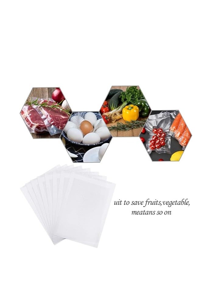100 Pcs Universal Vacuum Sealer Bags, for Food Sous Vide or Storage, Heavy Duty Embossed Seal a Meal Vacuum Storage Bags for Homes, Cafes, Bars, Offices, Teahouses (30cm*20cm)