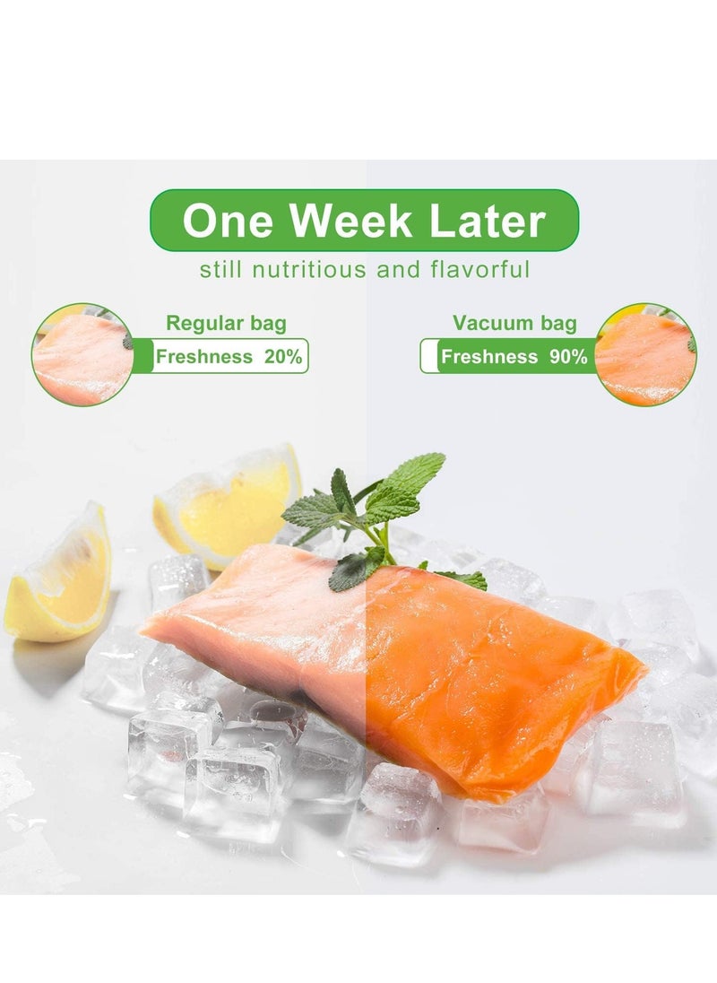 100 Pcs Universal Vacuum Sealer Bags, for Food Sous Vide or Storage, Heavy Duty Embossed Seal a Meal Vacuum Storage Bags for Homes, Cafes, Bars, Offices, Teahouses (30cm*20cm)