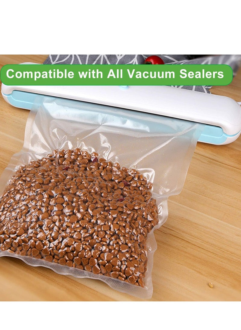 100 Pcs Universal Vacuum Sealer Bags, for Food Sous Vide or Storage, Heavy Duty Embossed Seal a Meal Vacuum Storage Bags for Homes, Cafes, Bars, Offices, Teahouses (30cm*20cm)