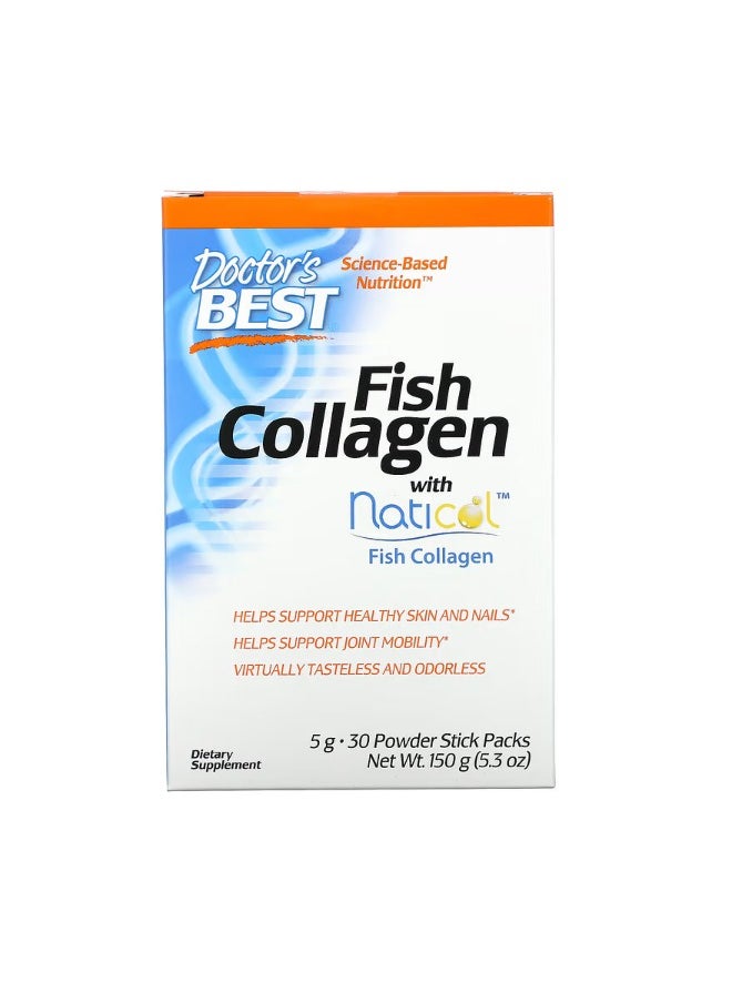 Fish Collagen with Naticol 5 g 30 Powder Stick Packs