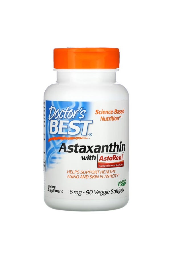 Astaxanthin with AstaReal 6 mg 90 Veggie Softgels