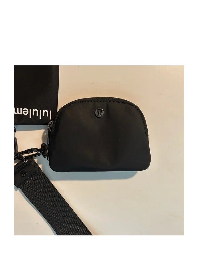 NWT Black  dual pouch wristlet