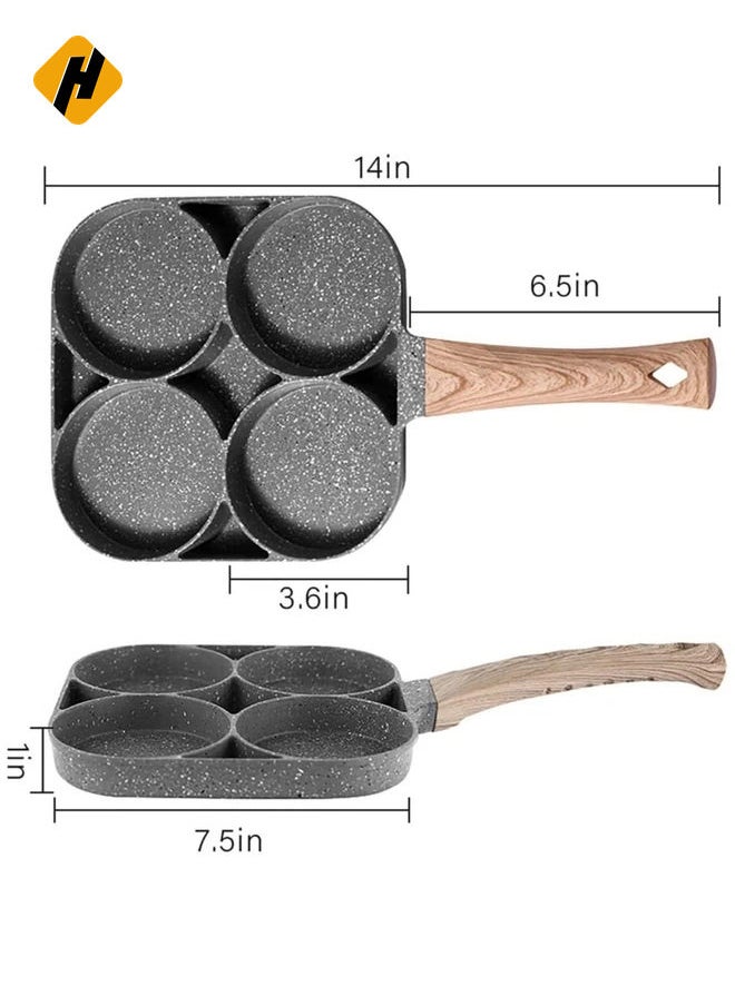 Egg Cooker Frying Pan, 4-Cups Non-Stick Cookware Aluminium Alloy Fried Egg Cooker,Pancake,Omelette Pan