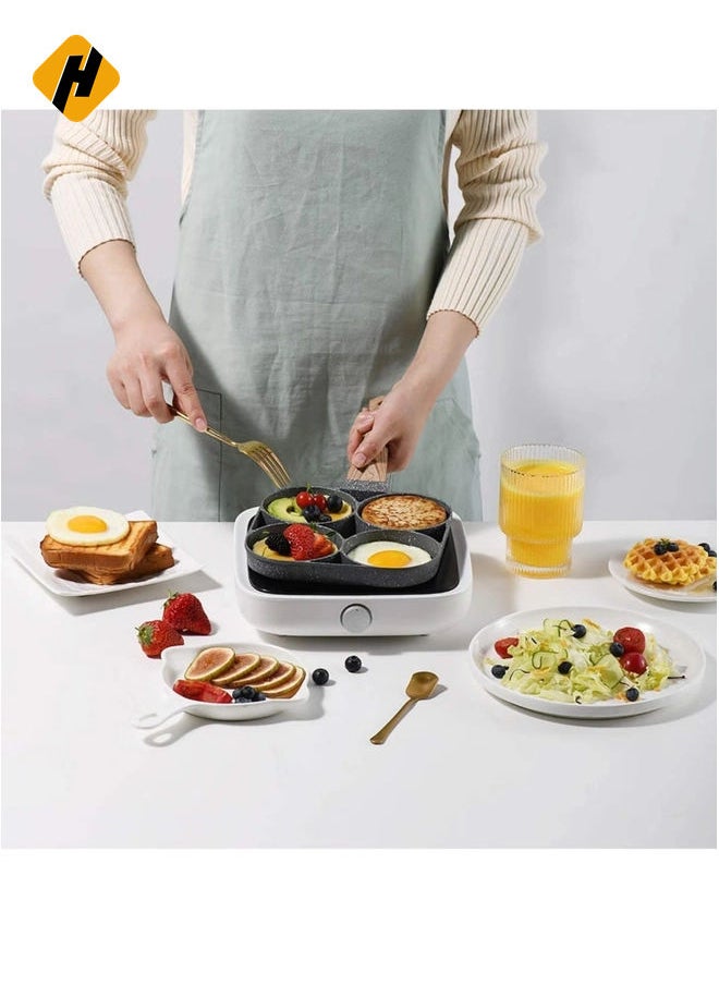 Egg Cooker Frying Pan, 4-Cups Non-Stick Cookware Aluminium Alloy Fried Egg Cooker,Pancake,Omelette Pan