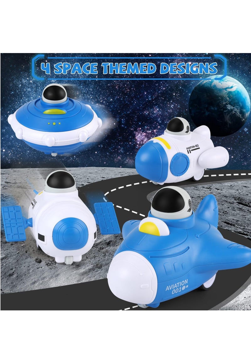 4 PCS Space Baby Cars Toys,1 Year Old boy Birthday Gift,Push and Go Toy Cars, Inertial Toy Cars, 12-18 Months Toddler Toys, Boy Toys 1st Birthday Gifts for 1 2 3 Year Old Boys Girls