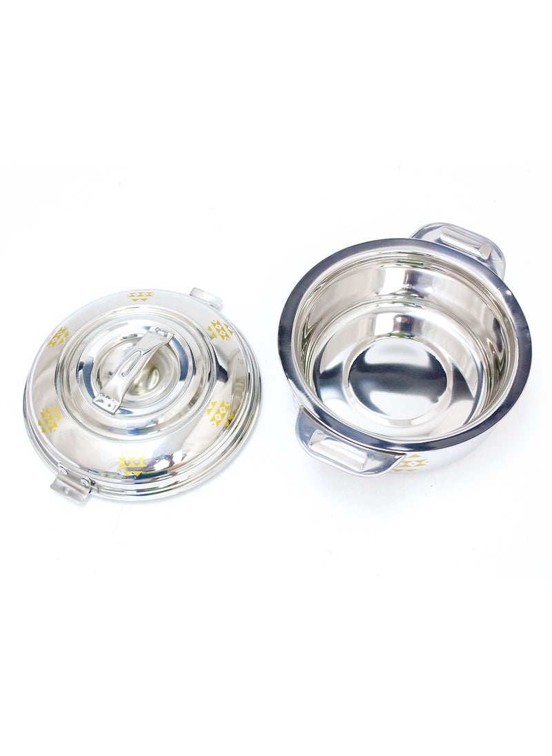 3Pcs Yara Stainless Steel Casserole Stylish, Durable, and Heat-Retaining Design