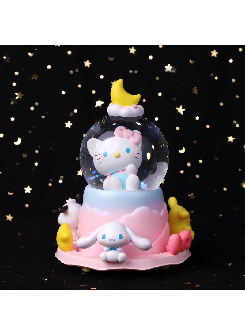 Mermaid Luminous Crystal Ball Music Box Snow Music Box Birthday Gift for Girlfriend Creative Valentine's Day Gift