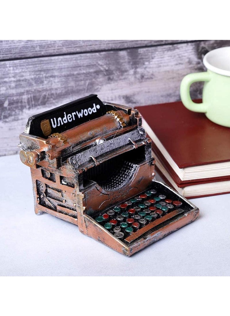 Retro Resin Vintage Typewriter Figurine - Underwood Style Classic Desk Decor, Collectible Antique-Inspired Model for Home & Office