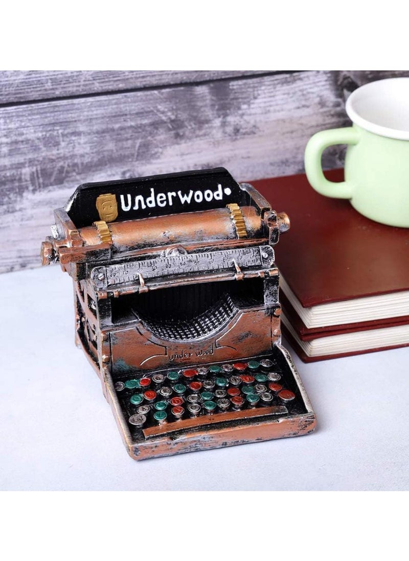 Retro Resin Vintage Typewriter Figurine - Underwood Style Classic Desk Decor, Collectible Antique-Inspired Model for Home & Office