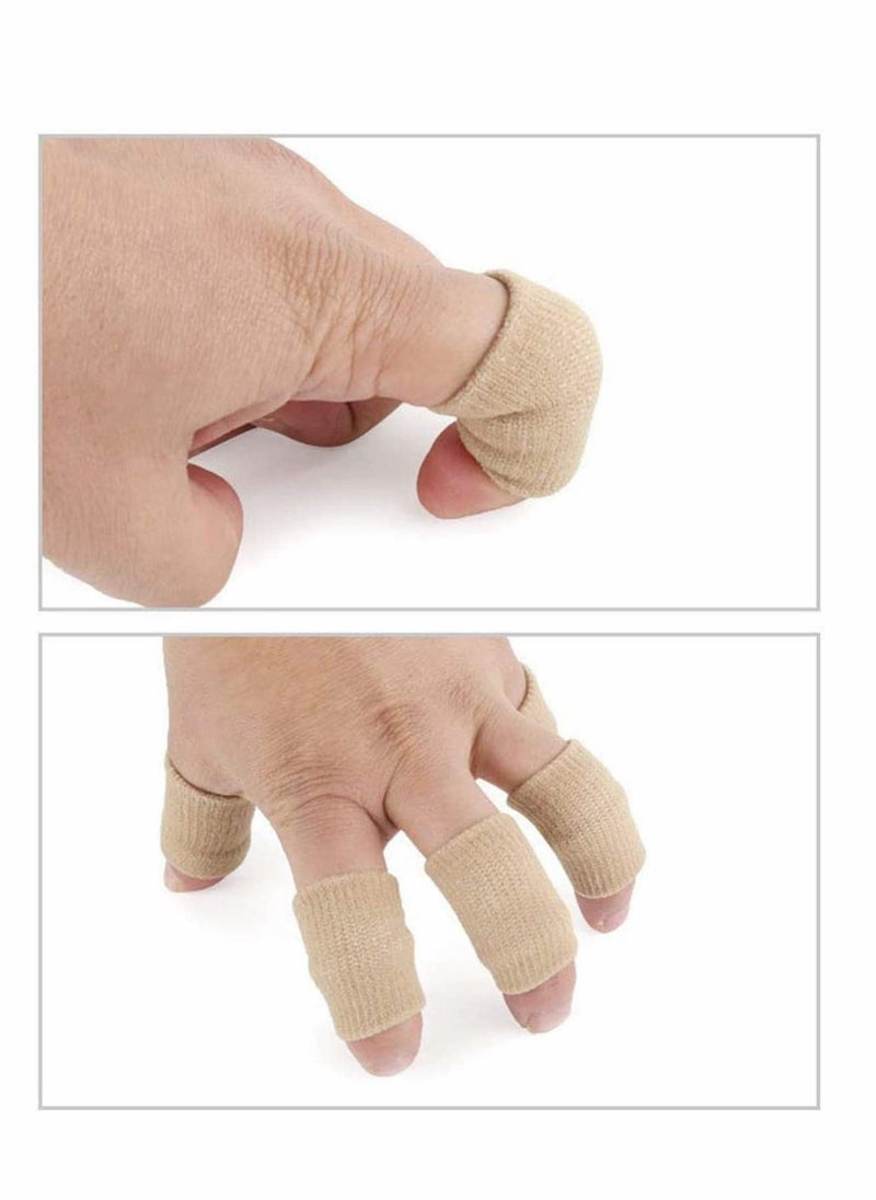 10x Finger Protector Sleeve, Arthritis Stretchy Support Sports Aid - Basketball Finger Guard