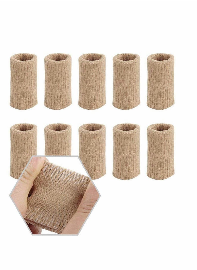 10x Finger Protector Sleeve, Arthritis Stretchy Support Sports Aid - Basketball Finger Guard