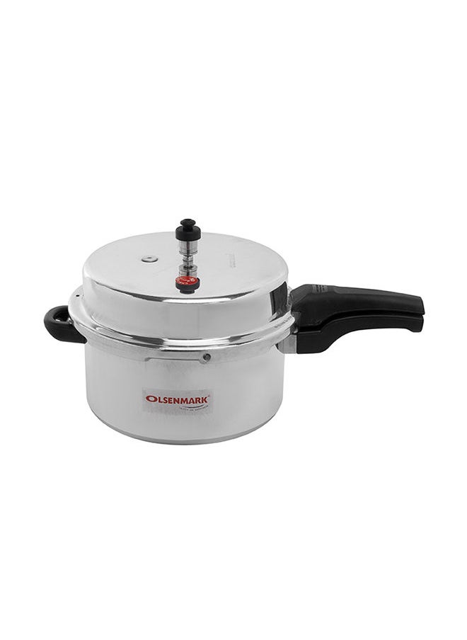 7500ml Olsenmark 7.5L Pressure Cooker - Lightweight And Durable Cooker With Lid, Cool Touch Handle And Safety Valve Silver