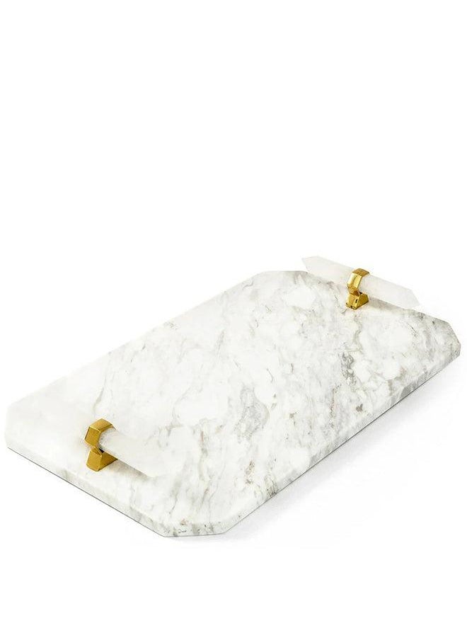 Fabian Bandiagara Marble Based Tray Knot Home Designer Accessory for Bedroom Living Dining Room Office Area Décor