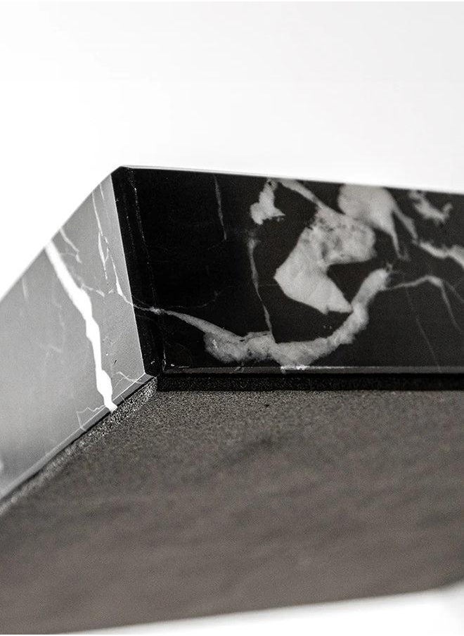 Dennis Bandiagara IIi Decorative Marble Tray Knot Home Designer Accessory for Bedroom Living Dining Room Office Area Décor