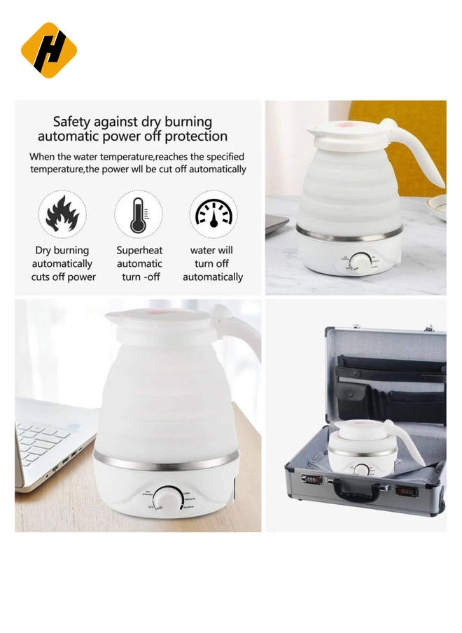 Travel Foldable Fast Boiling Portable Electric Kettle - 220V -600ML for Most Travel and Home & Office Use 105/200