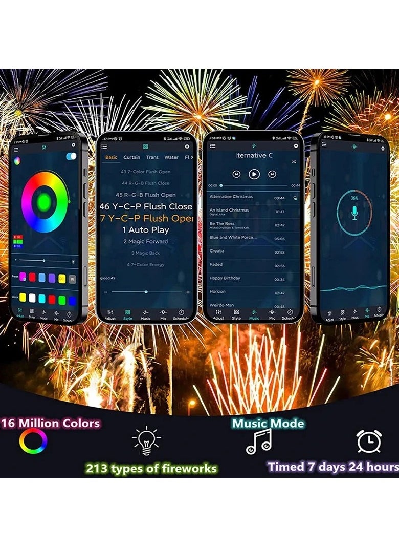 App Smart Control Ic led Rgb Fireworks Light