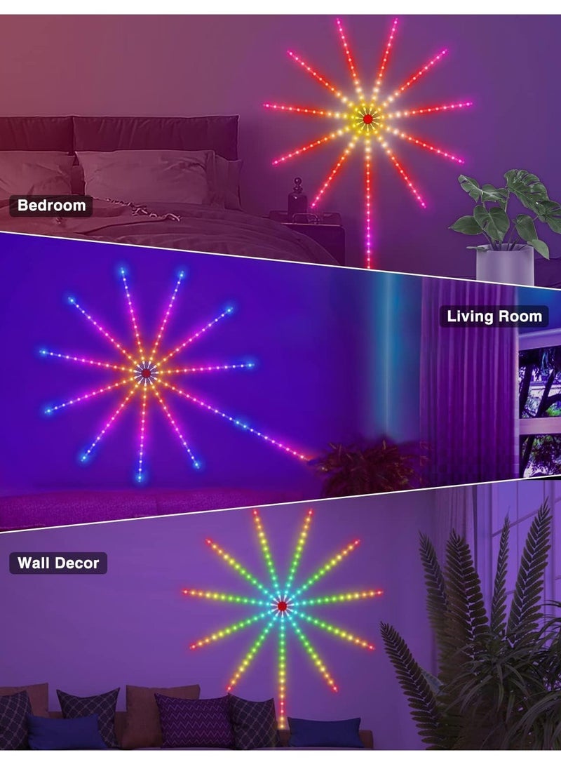 NEW Smart Firework LED Lights for Bedroom - USB Powered, 30cm, with Launch Burst Effect