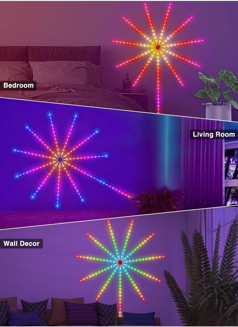 NEW Smart Firework LED Lights 30cm - Color Changing USB Decor for Bedroom