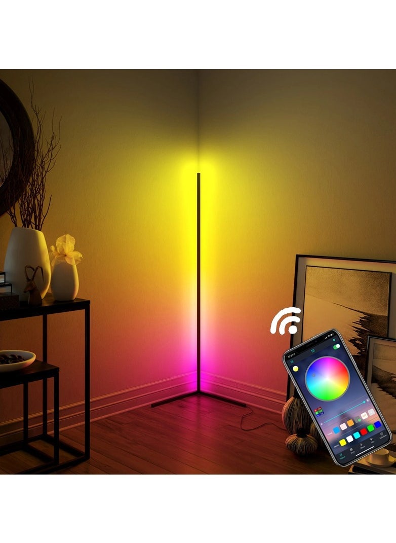 Remote Control RGB LED Corner Floor Lamp