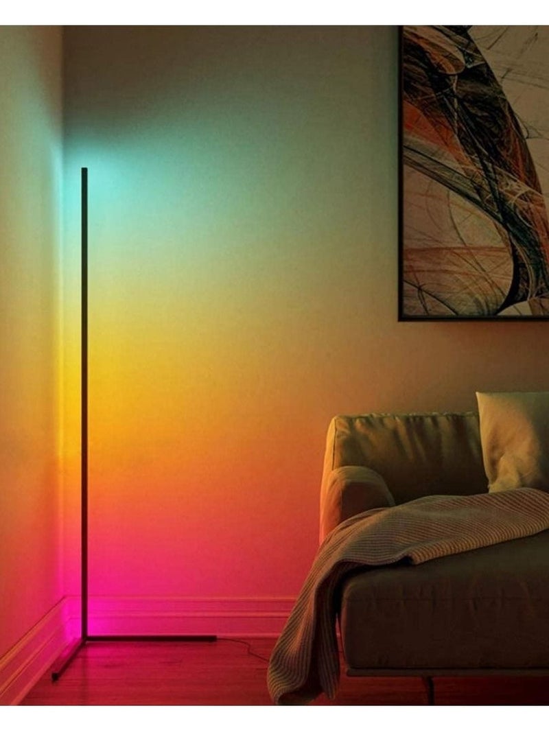 Remote Control RGB LED Corner Floor Lamp