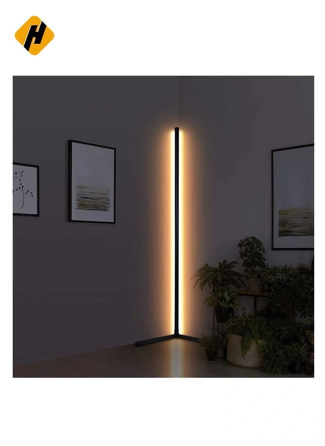 DIY LED Corner Floor Lamp with Remote for Living Room, Colour Changing Standing Atmosphere Modern Floor Lamp Dimmiable for Children's Room Decoration, 18 Watt, 156CM/61.5Inch Height