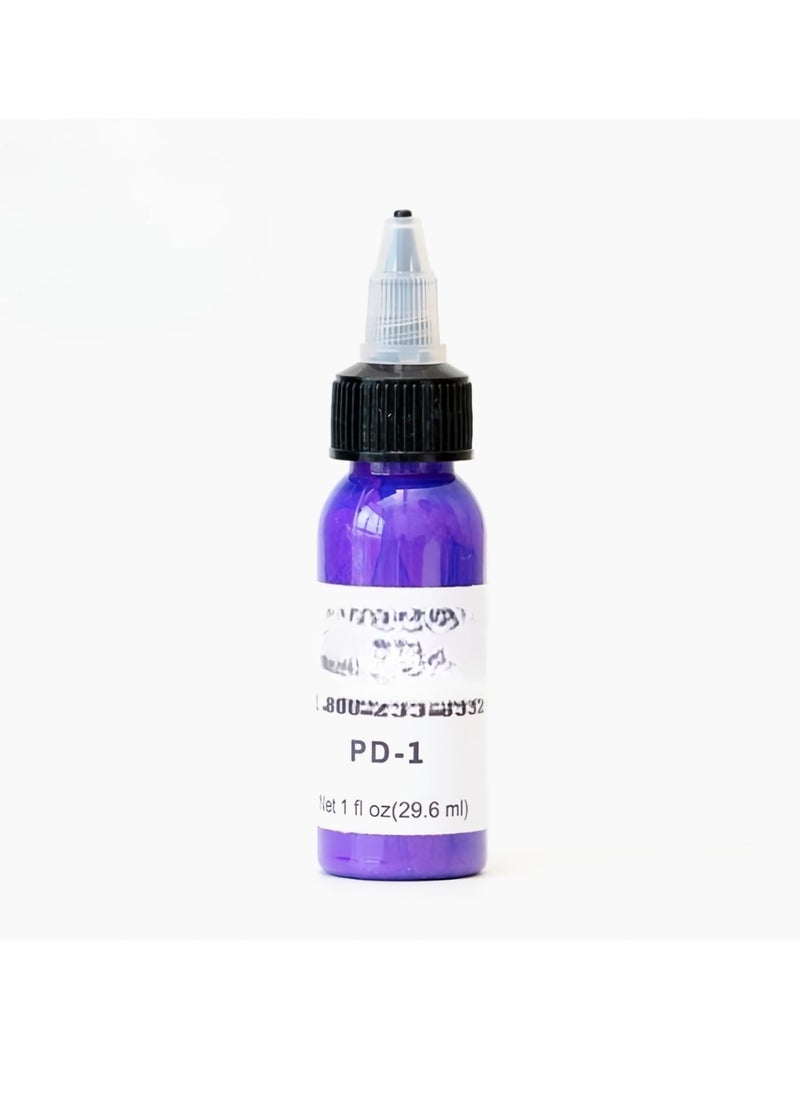 1pc Color Tattoo Ink, Smooth Consistent 30ml Tattoo Practice Color Tattoo Pigment, Vegan Friendly Tattoo Color Perfect For Lining And Shading, (PD-1 Purple)