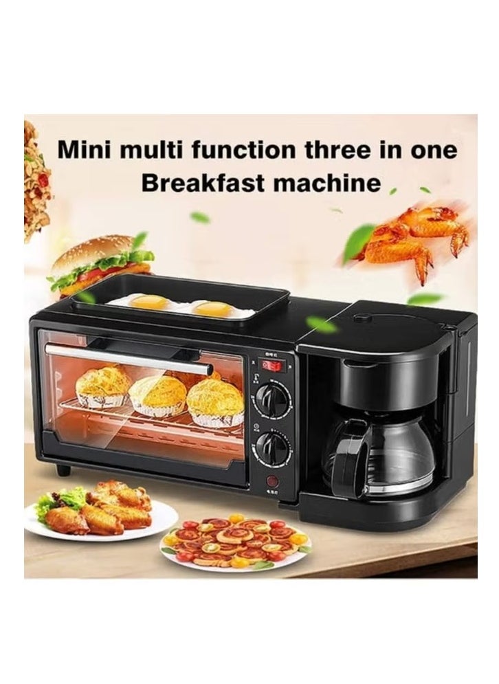 3-in-1 Multifunction Breakfast Maker Coffee Machine Electric Oven